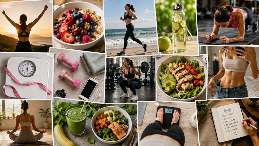 Example of a typical generic health vision board